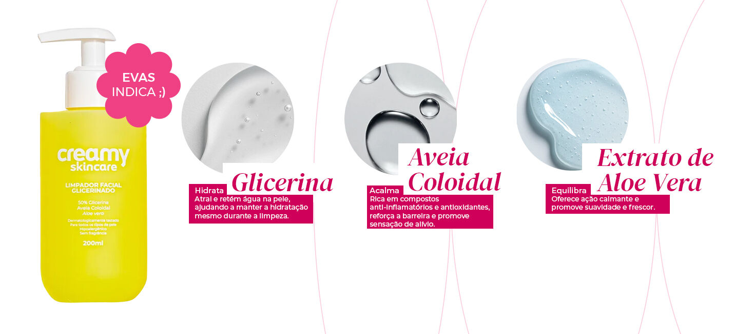 Gel de limpeza facial com extratos hidratantes