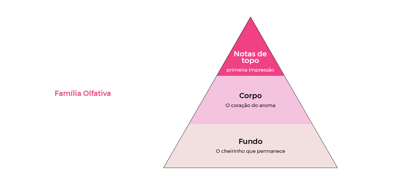 Diagrama da pirâmide das notas olfativas