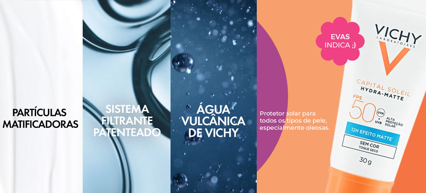 Protetor solar Vichy com água vulcânica e filtro patenteado
