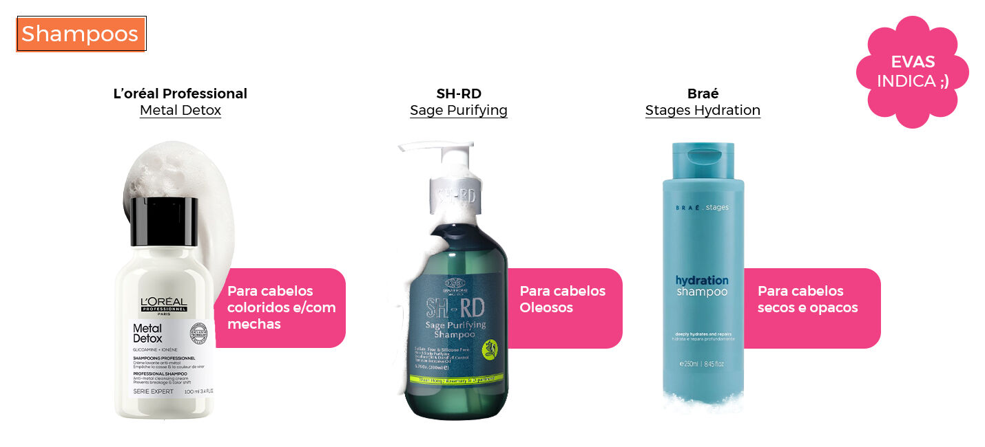 Shampoos para diferentes tipos de cabelo