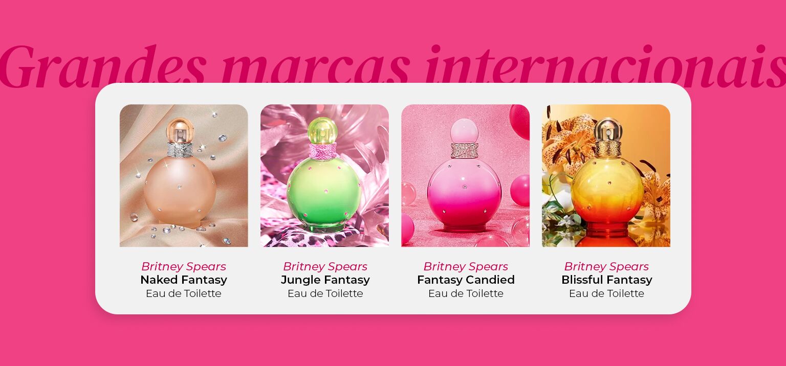 Frascos de perfumes da Britney Spears