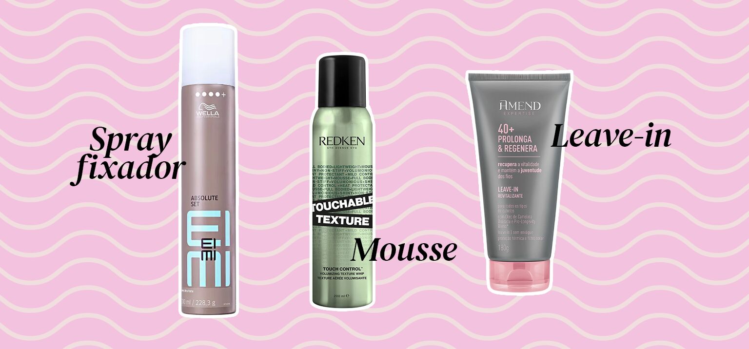 Produtos para cabelo: spray, mousse e leave-in