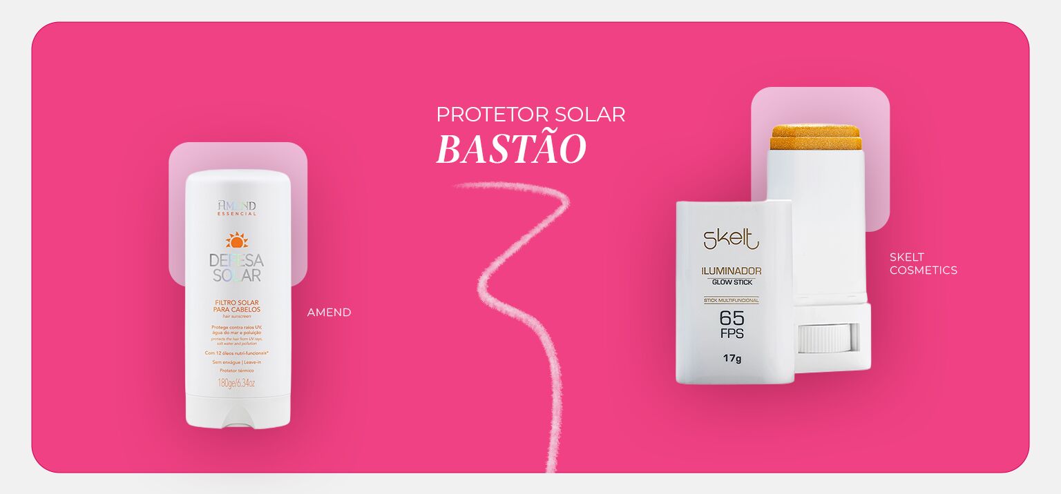 Protetor solar bastão da Amend e Sket Cosmetics
