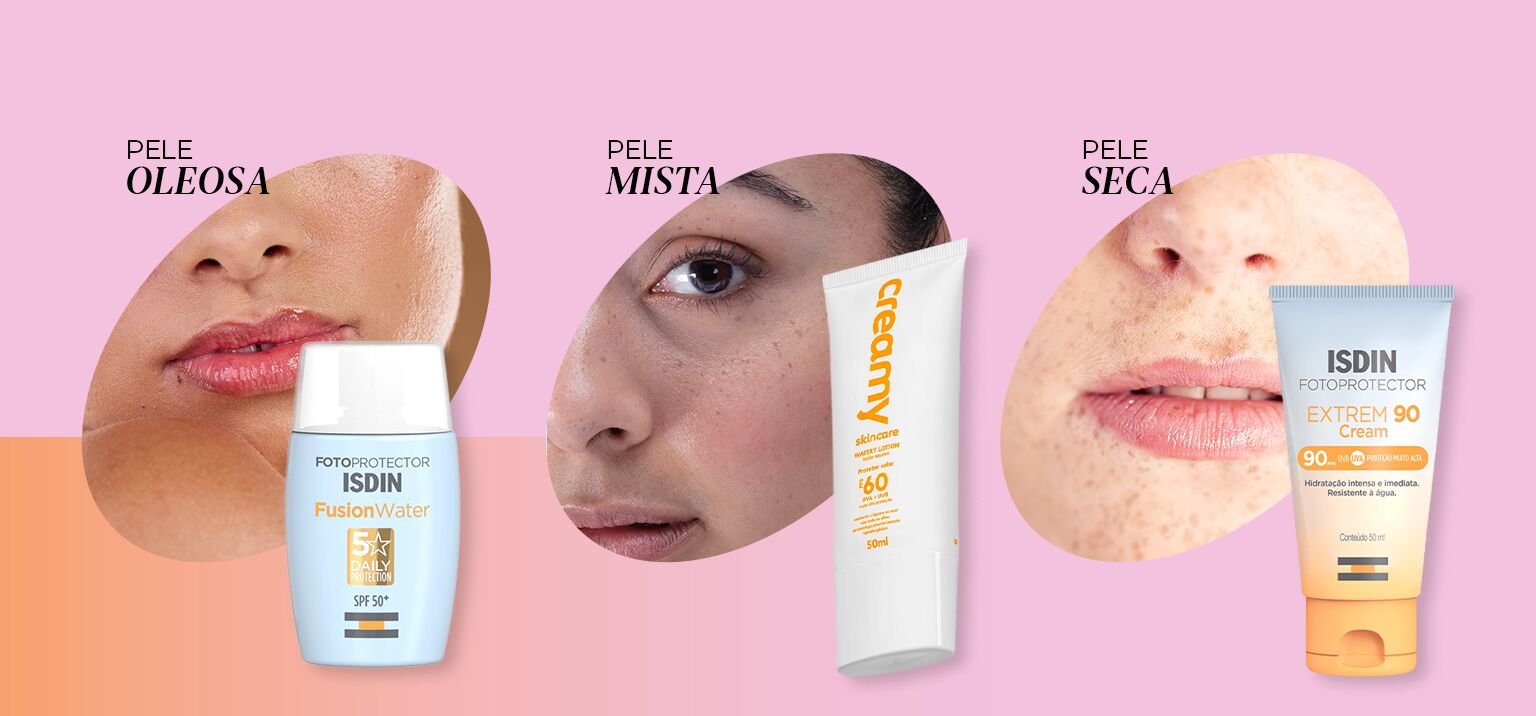 Produtos de fotoproteção para diferentes tipos de pele