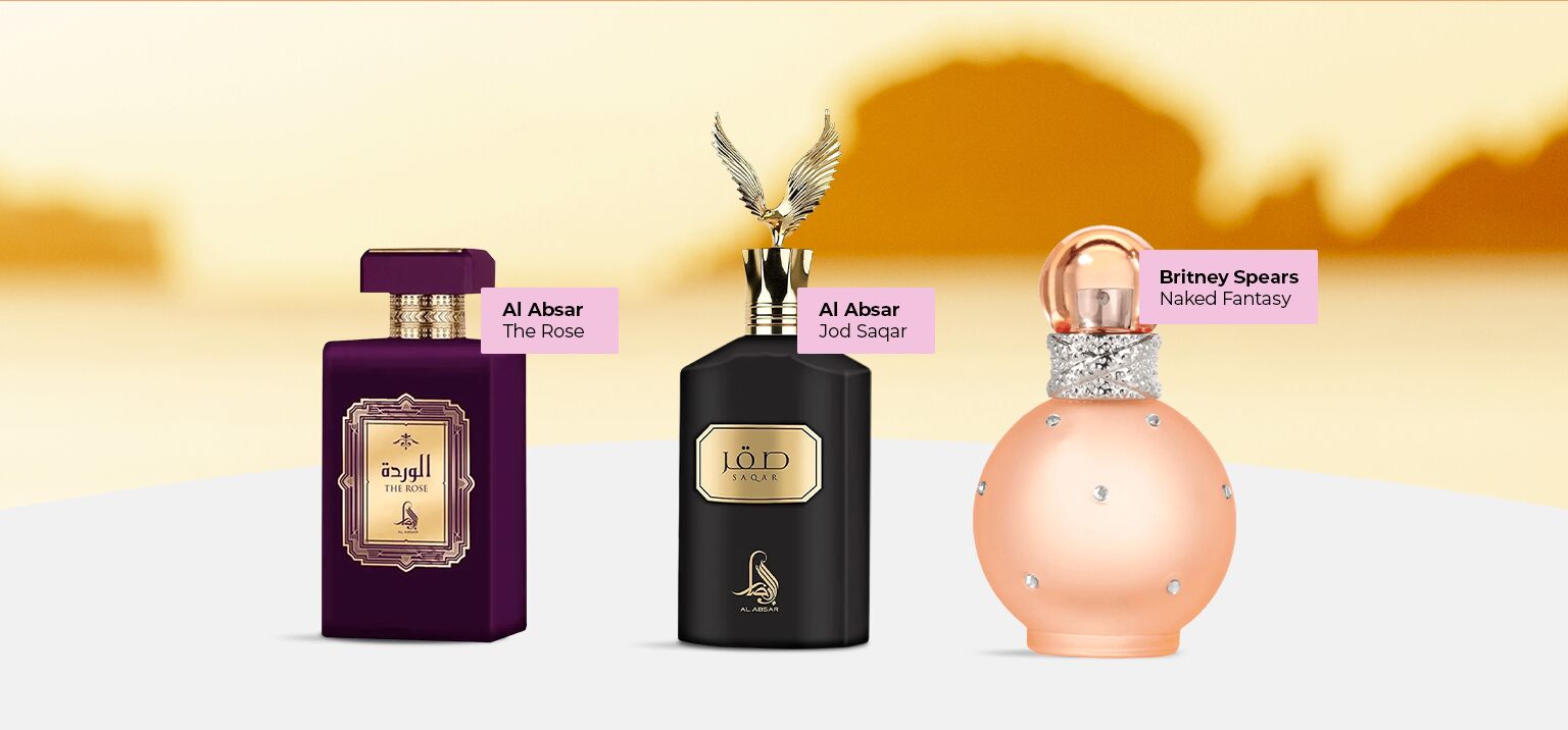 Frascos de perfumes: Al Absar e Britney Spears