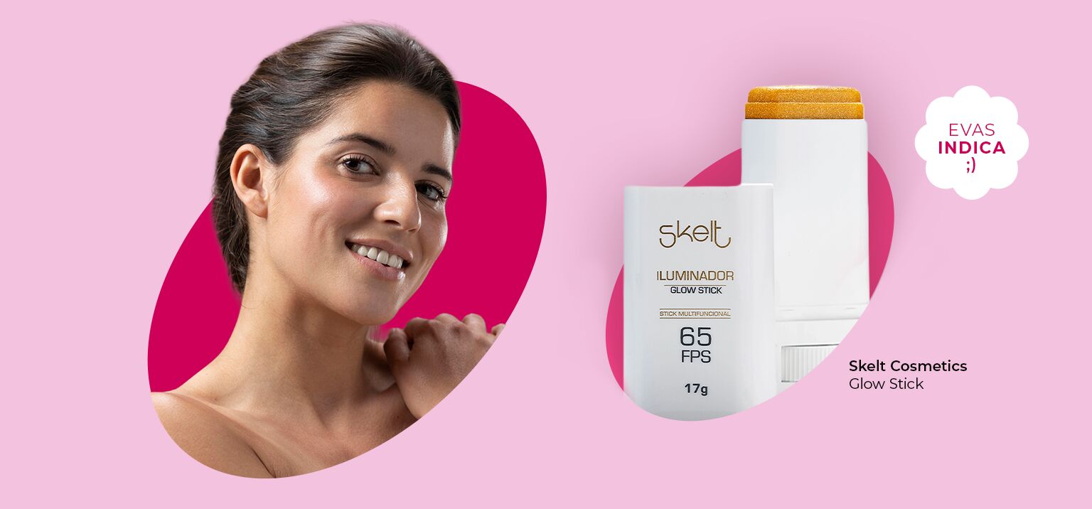 Modelo usando iluminador Skelt Glow Stick